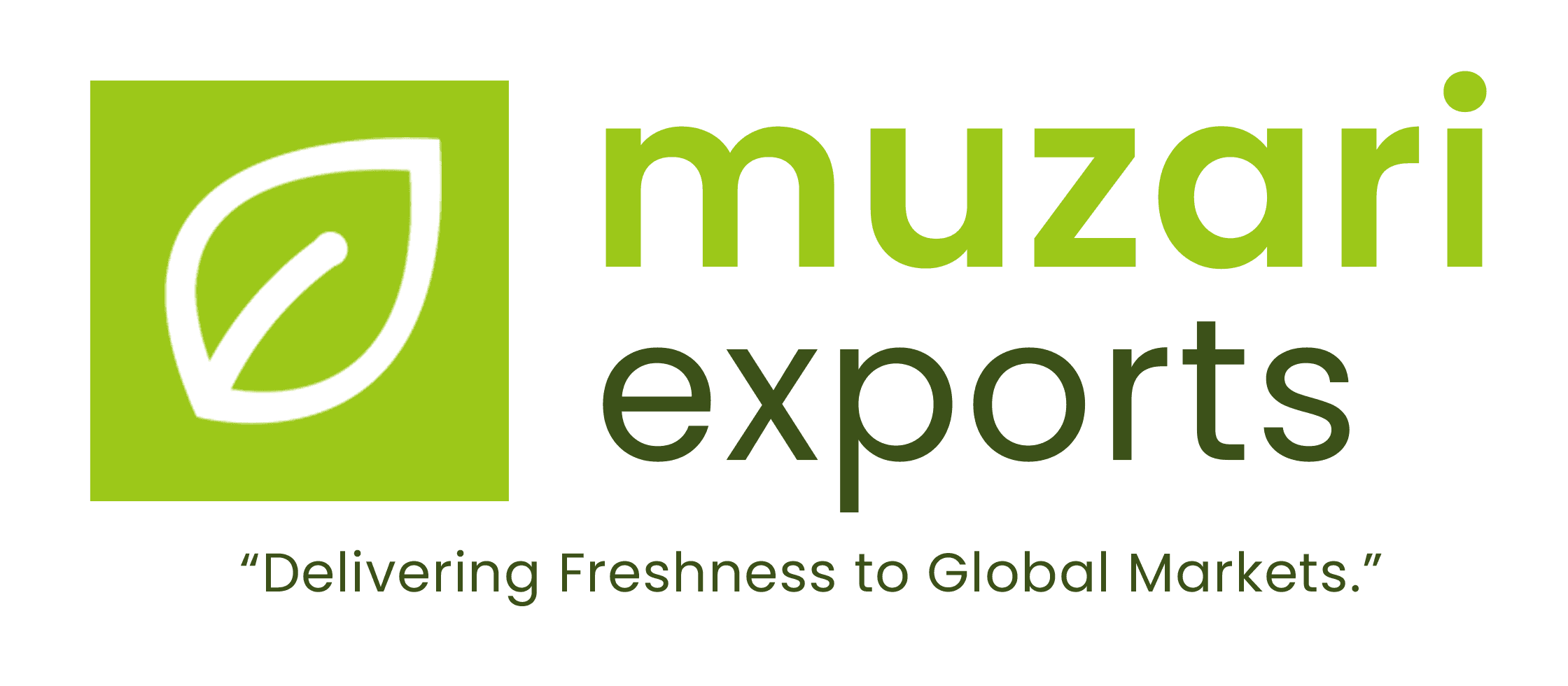 Muzari Exports logo with tagline